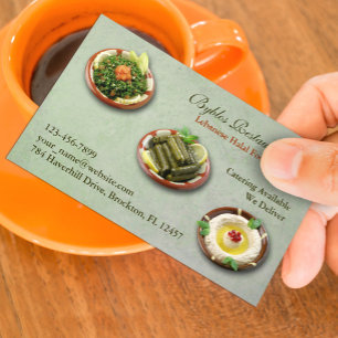 Carte de visite alimentaire arabe libanais