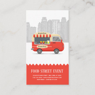 Carte De Visite Alimentation camion rue frites snack