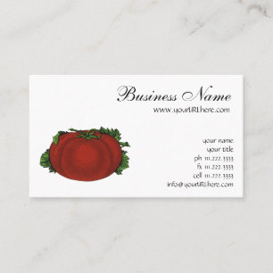 Carte De Visite Aliments Anciens, Tomate Mûre, Légumes et Fruits