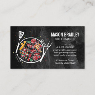 Carte De Visite Aliments de barbecue Dessin culinaire Cuisine