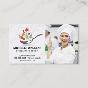 Carte De Visite Aliments de basculement   Chef en cuisine