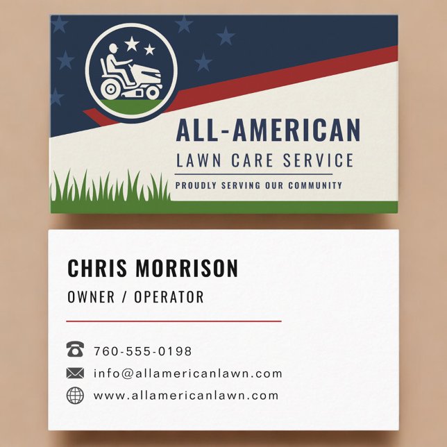 Carte De Visite All-American Lawn and Landscaping (Créateur téléchargé)