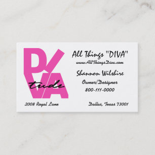 Carte De Visite "All Things Diva"