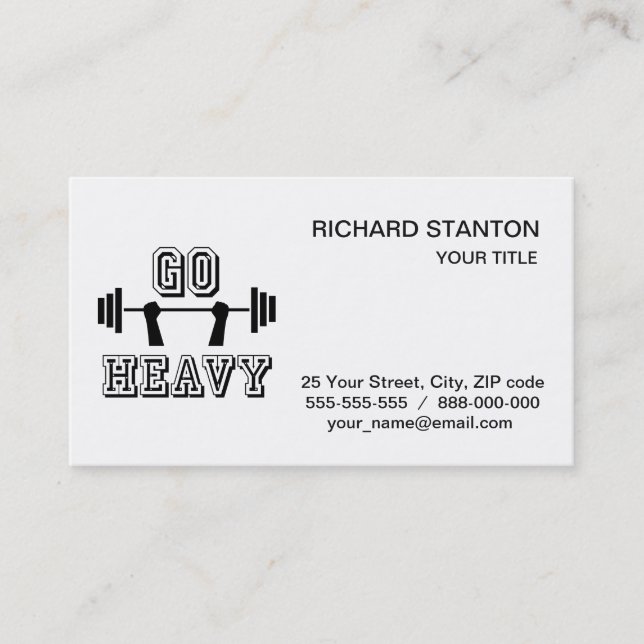 Carte De Visite Aller lourd (Devant)