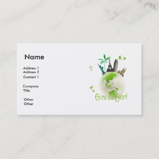 Carte De Visite Aller pour le vert !