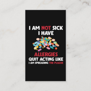 Carte De Visite Allergies du Humour allergique