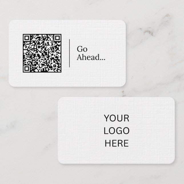 Carte De Visite Allez-y... | Code QR et logo personnalisables (Devant / Derrière)