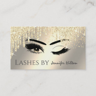 Carte De Visite Alluring patina or lashes wink yeux de maquillage