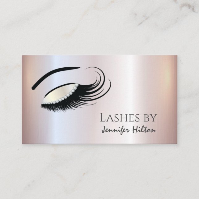 Carte De Visite Alluring perle moderne diamant lashes oeil de maqu (Devant)