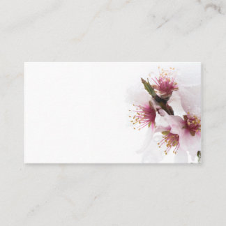 Carte De Visite Almond tree flowers covered by snow