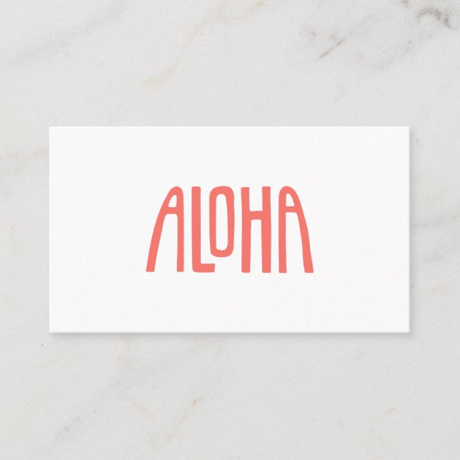 Carte De Visite Aloha (Devant)
