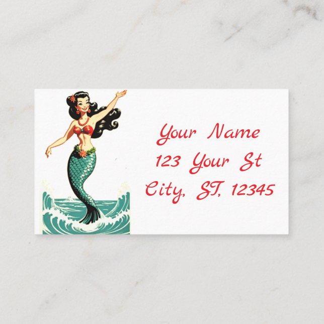 Carte De Visite Aloha Mermaid Thunder_Thunder_Cove (Dos)