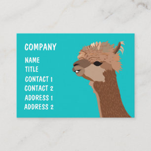Carte De Visite Alpaca Lama 