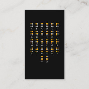 Carte De Visite Alphabet braille Blind Art