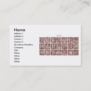 carte de visite alphabet du XVIe siècle