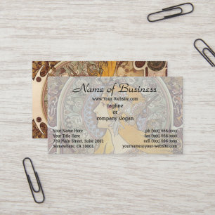 Carte De Visite Alphonse Mucha Zodiaque Art Nouveau Décoration Vin