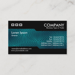 Carte De Visite Alternatif - Pluie électrique Turquoise foncée