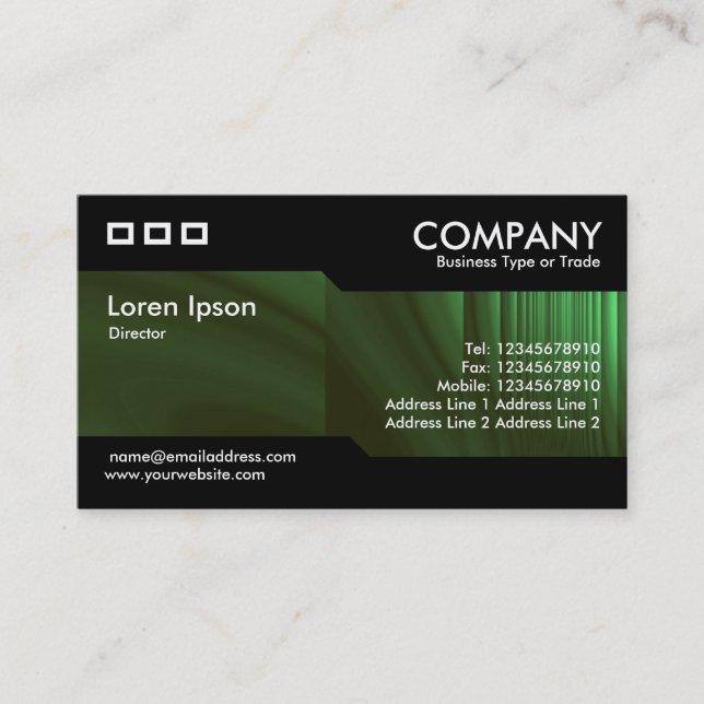 Carte De Visite Alternatif - Texture verte de bouteille (Devant)