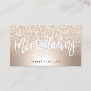 Carte De Visite Aluminium métallique d'or de Microblading d'ombre