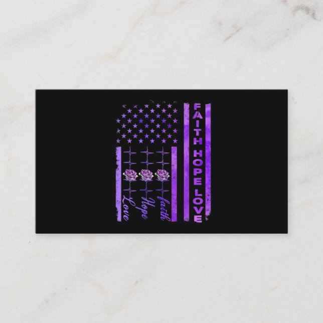 Carte De Visite Alzheimer Sensibilisation Foi Espérance Amour Pour (Devant)