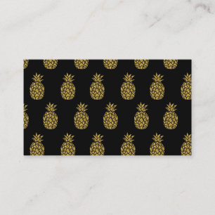 Carte De Visite Amant du fruit tropical Glitter Ananas Doré