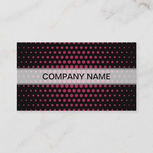 Carte De Visite Amaranth profonde violet Techno Dots moderne Noir (Devant)