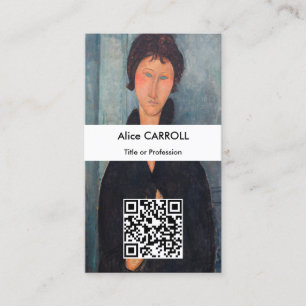 Carte De Visite Amedeo Modigliani - Femme aux yeux bleus - Code QR