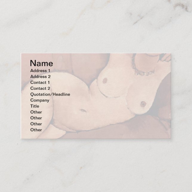 Carte De Visite Amedeo Modigliani Femme Sur Un Canapé (Devant)