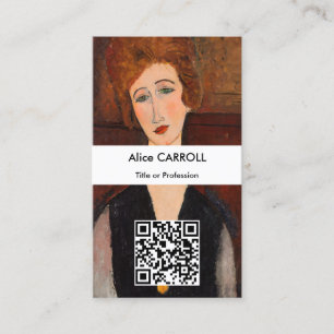 Carte De Visite Amedeo Modigliani - Portrait d'une femme - QR Code