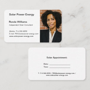 Carte De Visite Améliorez Votre Entreprise Solaire Avec Une Concep