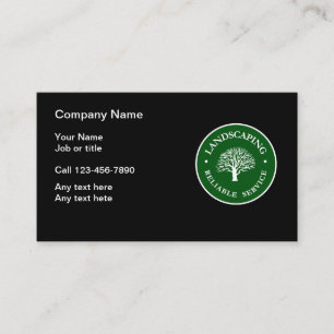 Carte De Visite Aménageant l'emblème en parc moderne