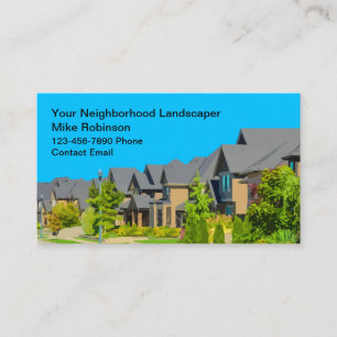 Carte De Visite Aménagement de pelouse de quartier simple