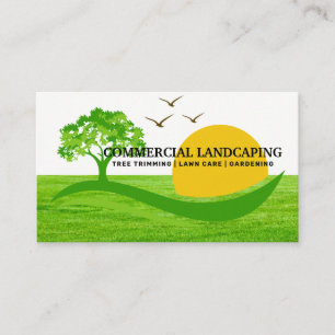 Carte De Visite Aménagement paysager commercial   Gazon coupé