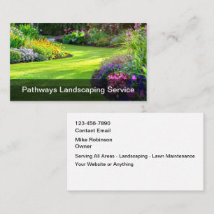 Carte De Visite Aménagement paysager Jardin coloré thème