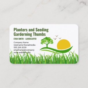 Carte De Visite Aménagement paysager Jardiniers Professionnels