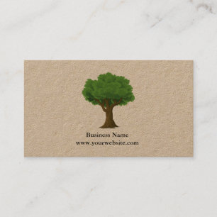 Carte De Visite Aménagement paysager Minimaliste Arbre vert Kraft 