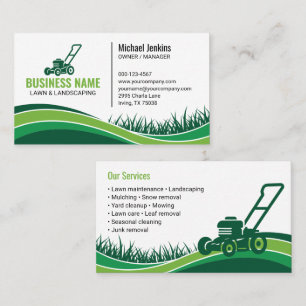 Carte De Visite Aménagement paysager professionnel de soins juridi