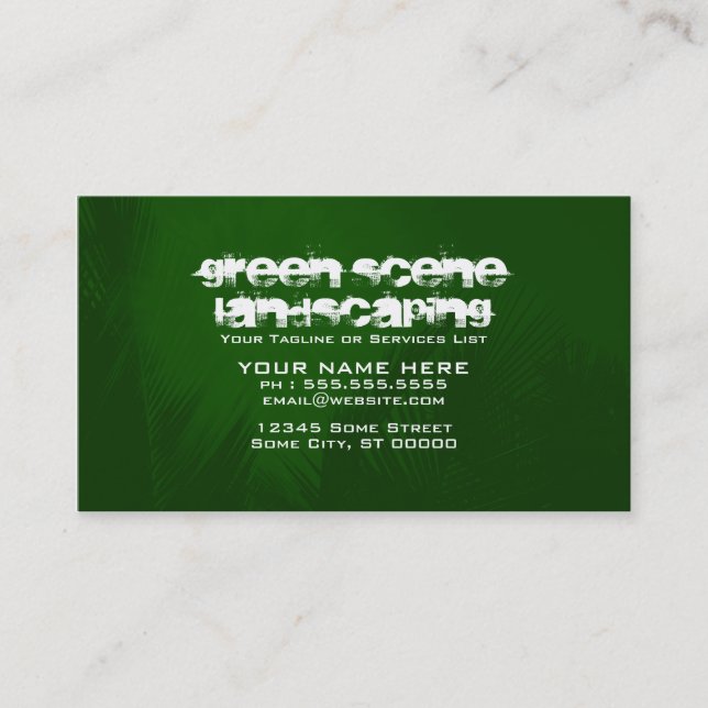Carte De Visite aménagement vert de scène (Devant)
