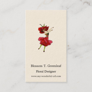 Carte De Visite American Beauty Rose, Whimsical Flowers Livre Art