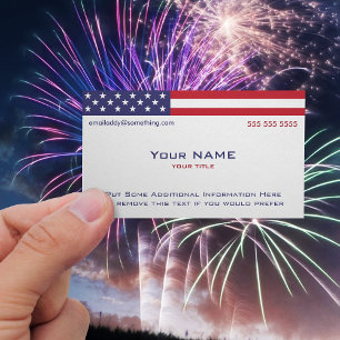Carte De Visite American Flag version 2