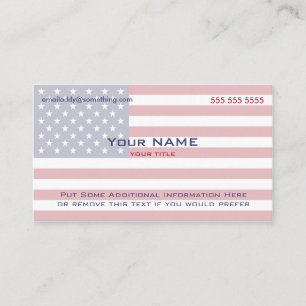 Carte De Visite American Flag version 5