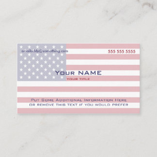 Carte De Visite American Flag version 5