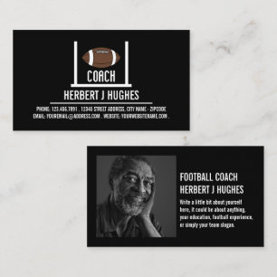 Carte De Visite American Football & Goal, Football Coach Photo