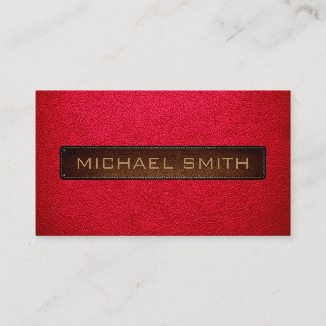 Carte De Visite American rose Leather Look Professionnel (Devant)