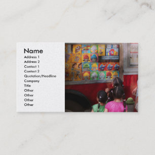 Carte De Visite Americana - crème glacée de chocolat de portion