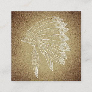 Carte de visite amérindien de la tête