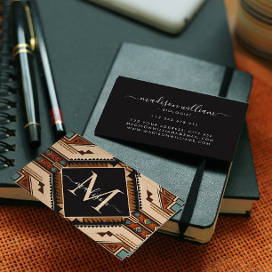 Carte De Visite Amérindien Motif Culture indienne Style Boho