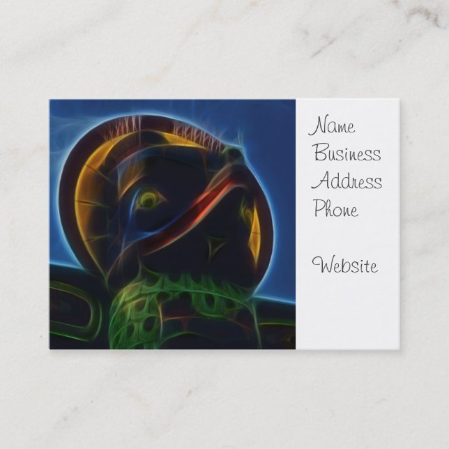 Carte De Visite Amérindien Totem Pole Fractal Art Design (Devant)