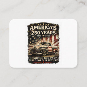 Carte De Visite Amérique 250e anniversaire camion vintage USA 1776