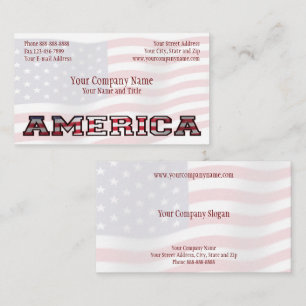 Carte De Visite Amérique patriotique Gouvernement Entreprise sans 
